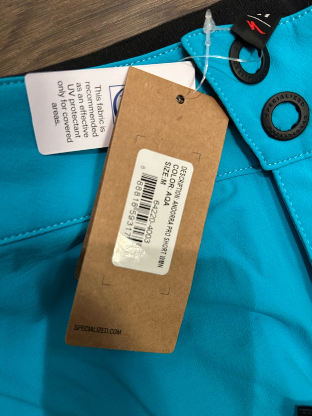 Specialized Andorra Pro Shorts NWT with removable liner Women’s size Medium Aqua - Picture 3 of 7